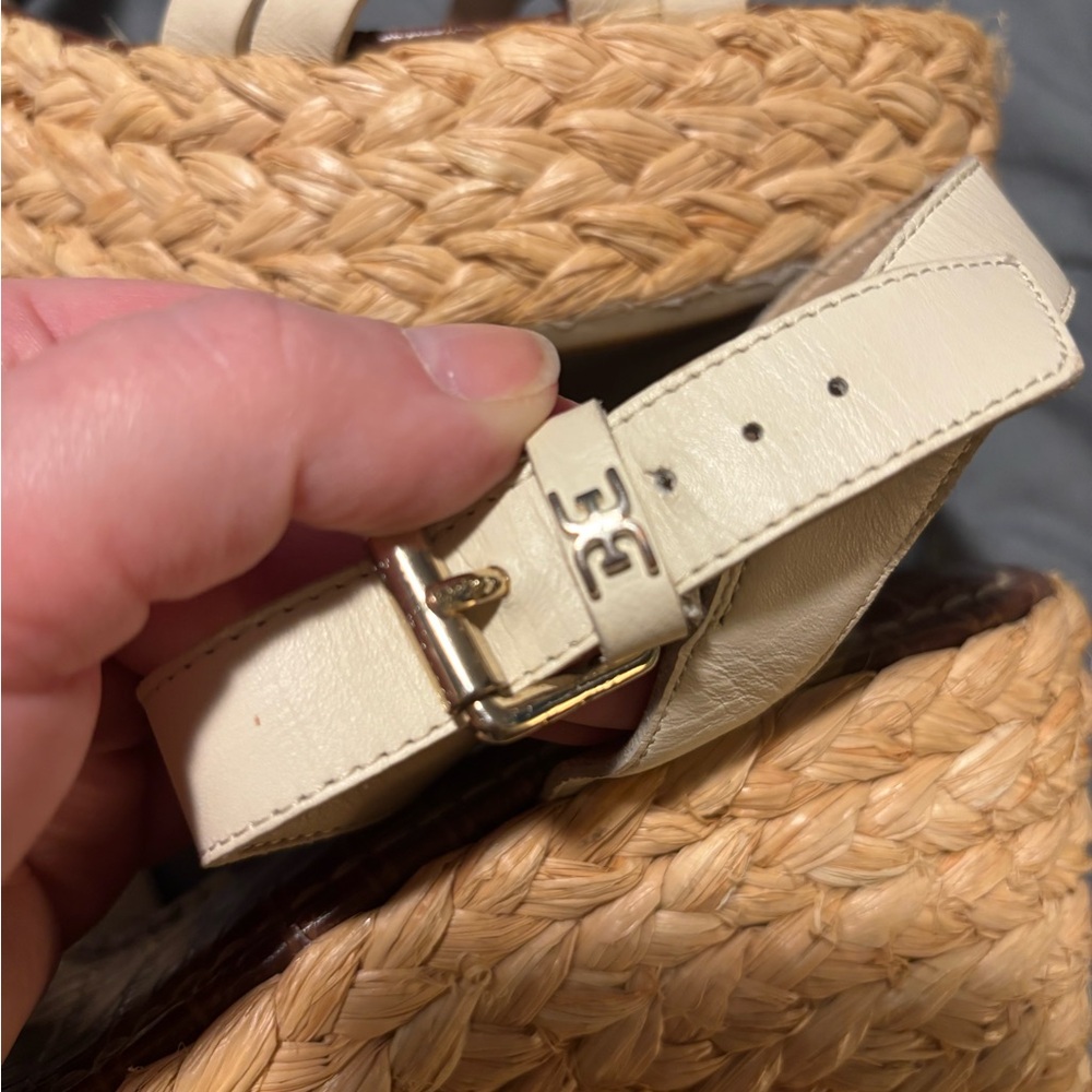 SAM EDELMAN Ivory Darline Platform Espadrille Wedge Sandals Womens Size 11 - Picture 6 of 10
